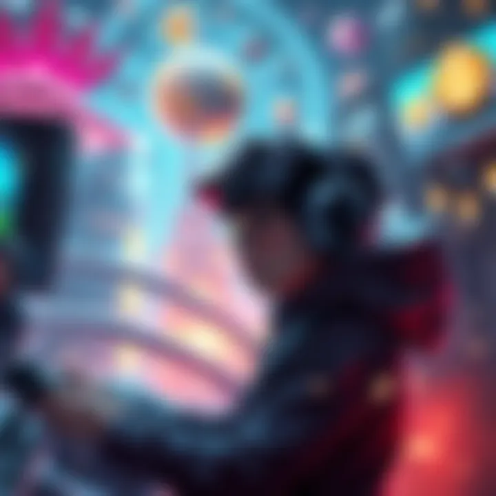 A gamer exploring new gaming worlds filled with rewards and opportunities