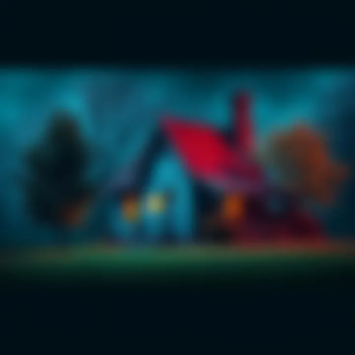 Ghost Cottage in Rural Area A mysterious cottage appears surrounded by trees in a rural setting, raising questions about its origin.