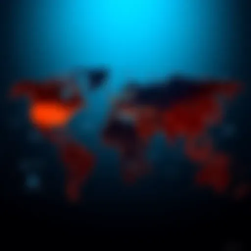 Map showing Bitcoin ownership rates across different countries with highlighted regions