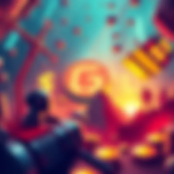An illustration of digital mining with the $GODL logo, featuring Solana's blockchain design and elements of competitive staking and rewards.