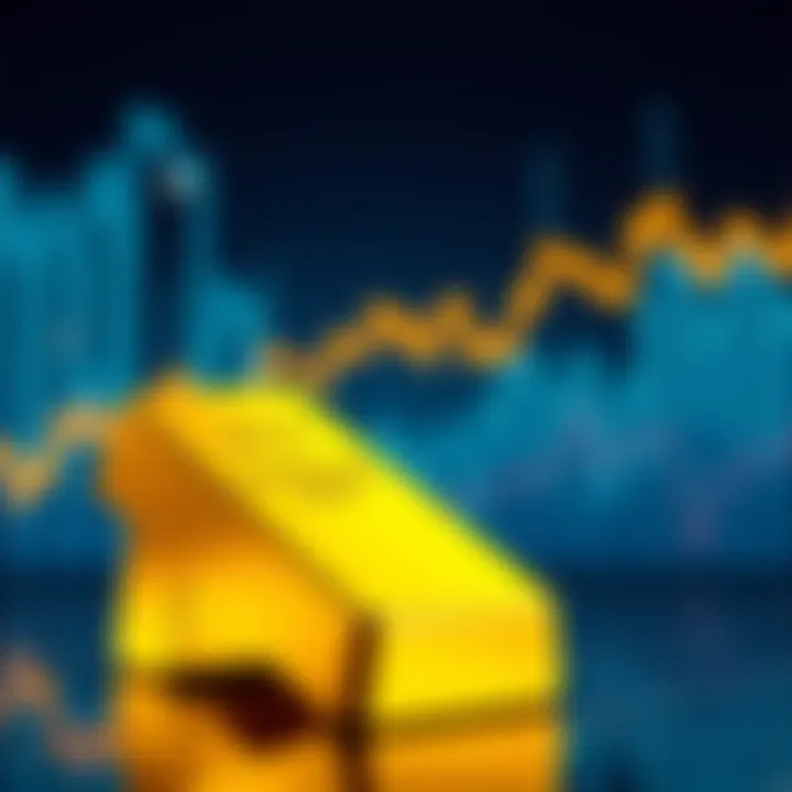 A gold bar with a rising graph in the background to symbolize soaring gold prices amid geopolitical tensions.
