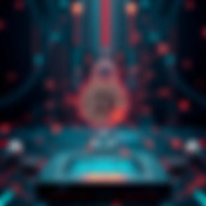 A graphic showing a quantum computer targeting Bitcoin wallets with a digital lock. Represents the risk to Bitcoin security.