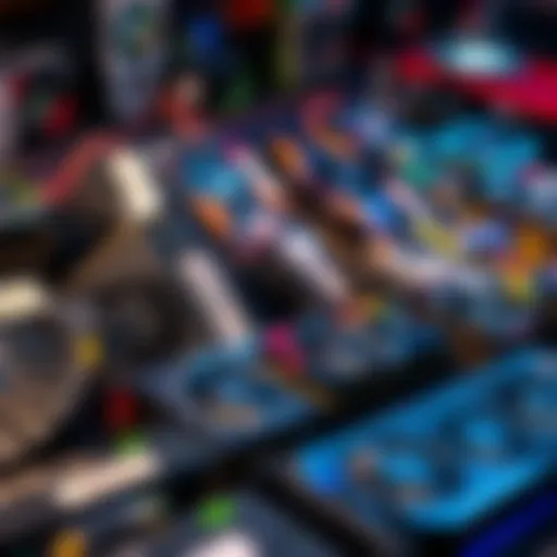 A selection of used graphics processing units (GPUs) displayed for sale, showing various models and brands, with price tags attached.