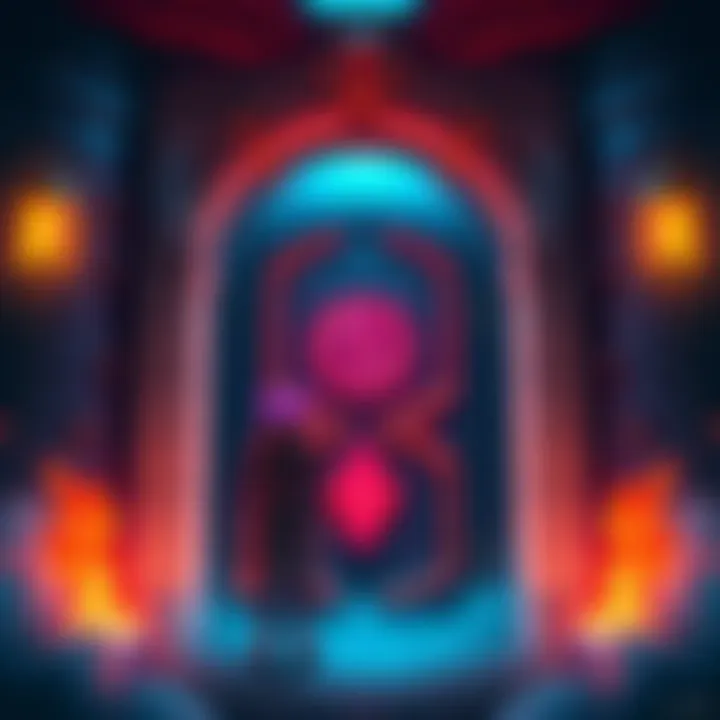 Grand Crow Sage revealing the third clue for the CAW community, with vibrant graphics representing excitement and gaming, alongside a mysterious door illustration.