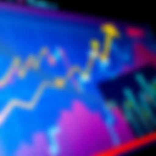 A close-up of financial graphs with upward trends and cash symbols, illustrating people's focus on profit.