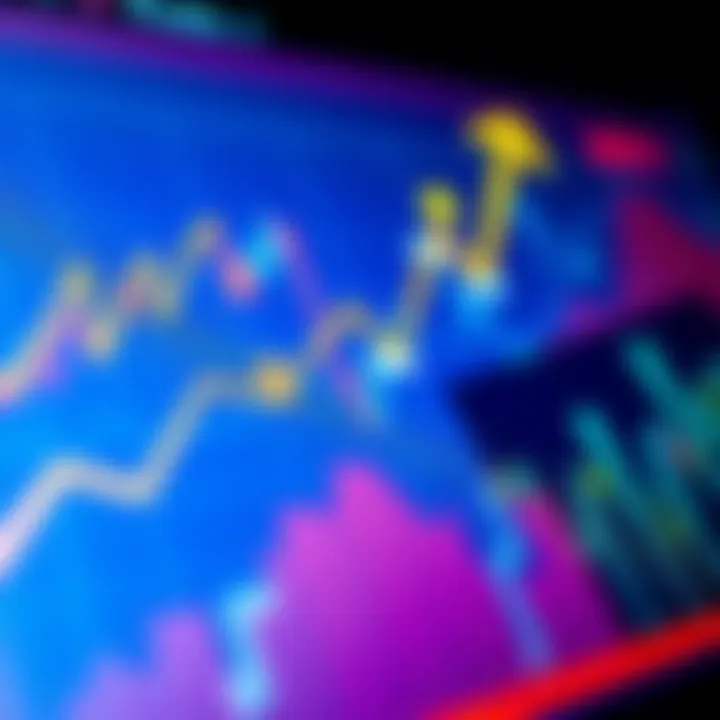 A close-up of financial graphs with upward trends and cash symbols, illustrating people's focus on profit.