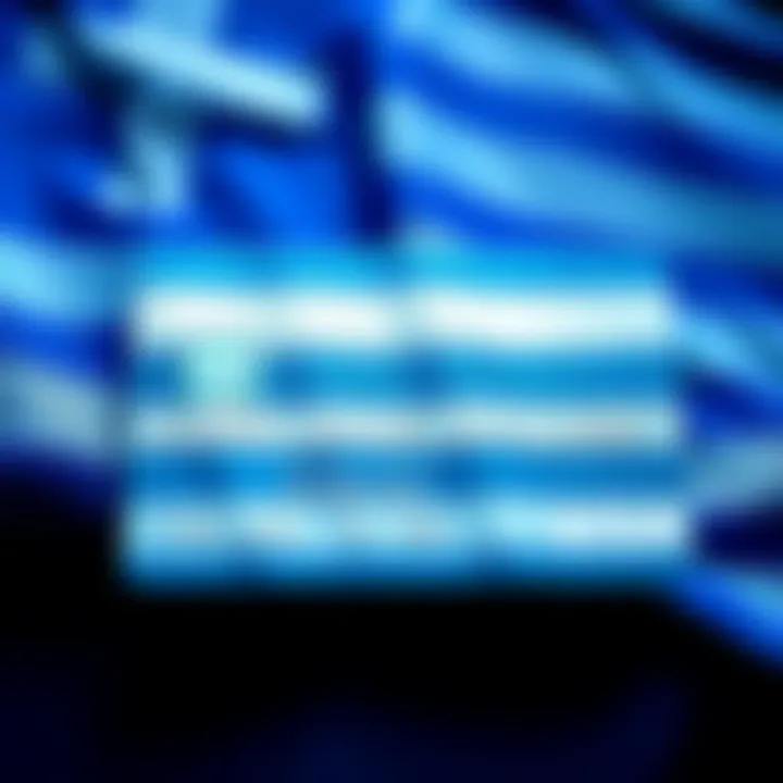 A graphic showing a Greek flag and a bank card with the text announcing the availability of Greek IBANs