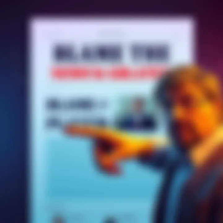 A person looks surprised while pointing at a news article headline discussing a notorious grifter