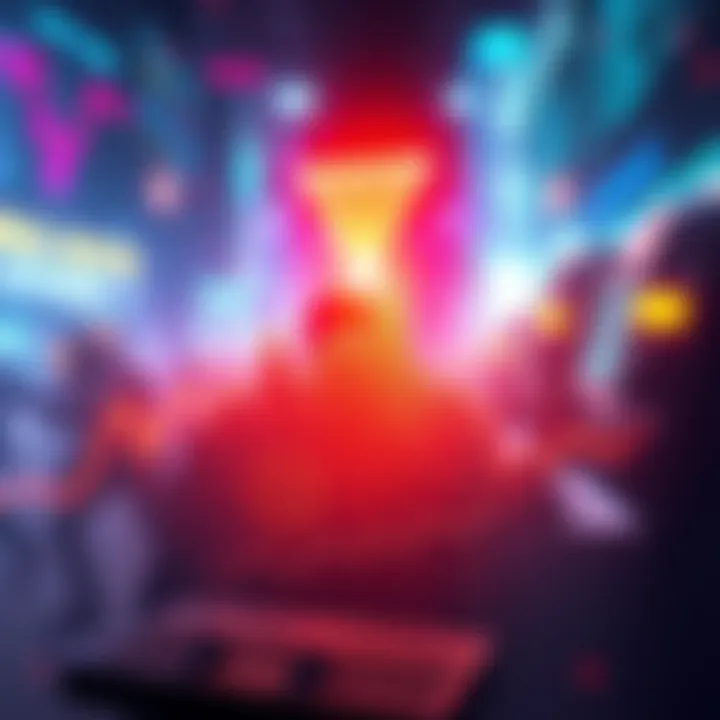 Graph showing the rapid increase in GUN token value alongside gaming imagery