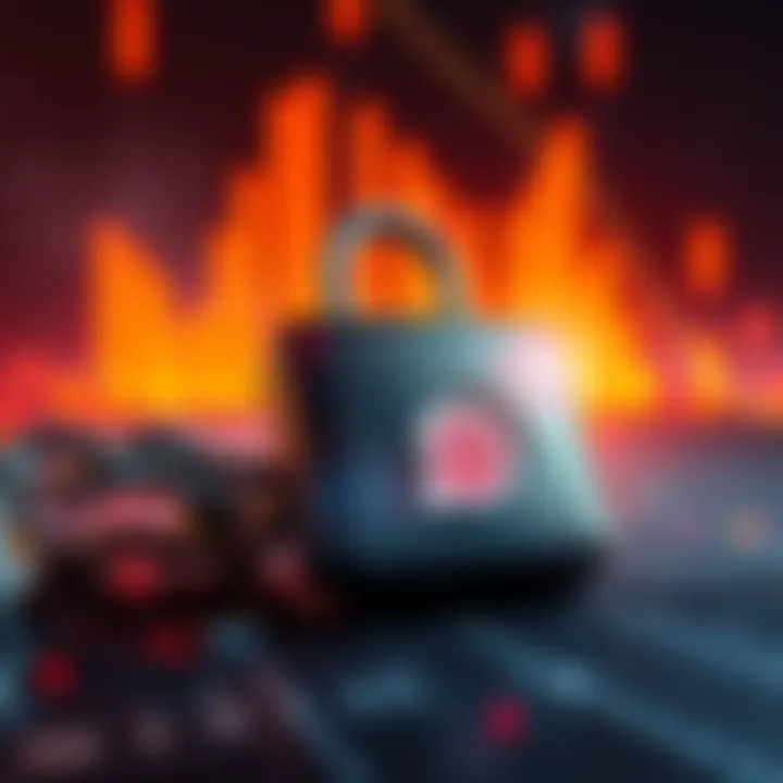 A graphic showing a digital wallet with a lock and broken chain, representing a crypto theft incident.