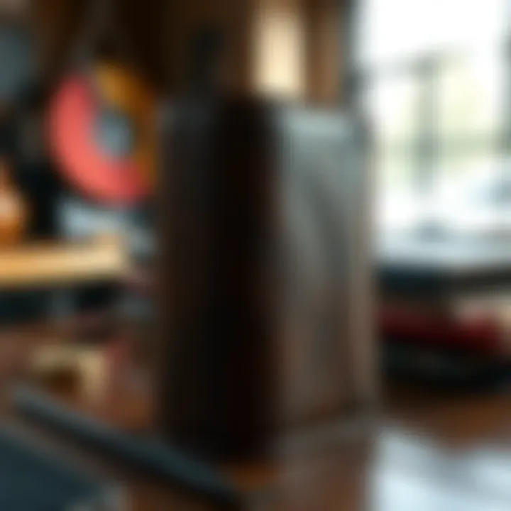 A custom leather case for TS3 showcasing intricate craftsmanship and design