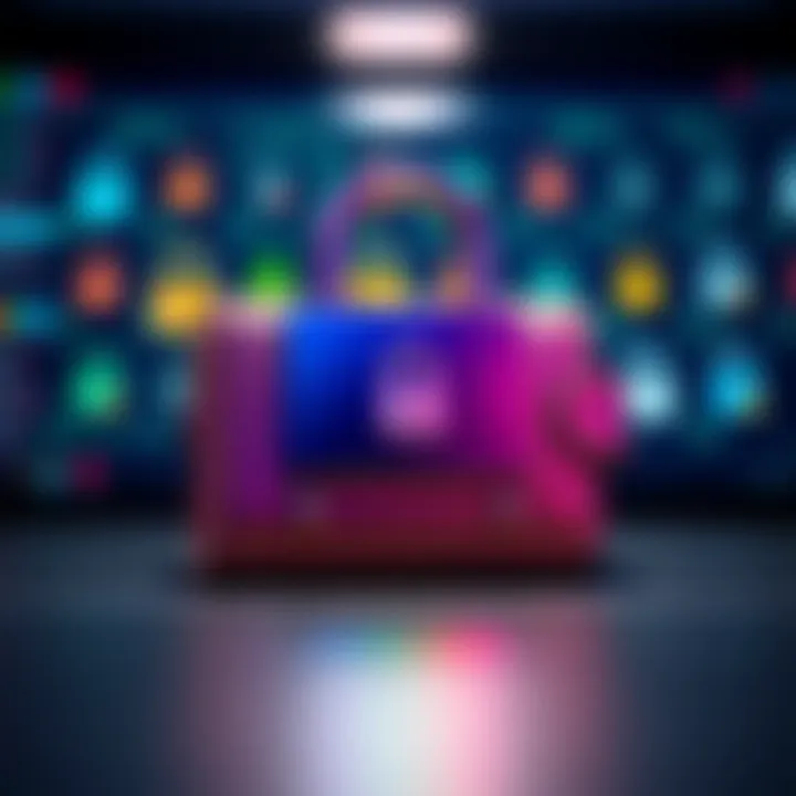 Security of Hardware Wallets A hardware wallet with a padlock symbol, representing its security features. The background shows a blurred computer screen with digital locks.