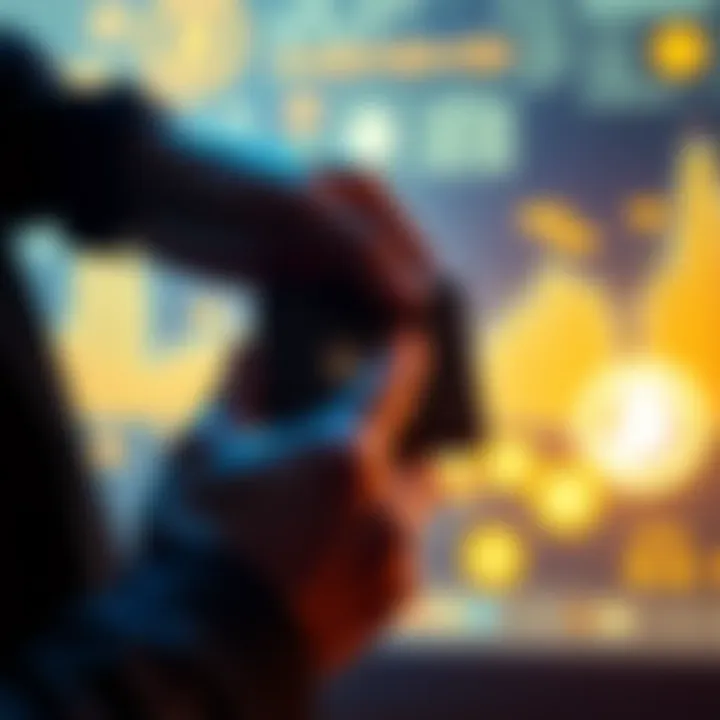 A person securely holding a Tangem wallet with cryptocurrency icons in the background