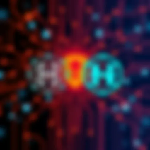 Two logos representing Hashgraph and Halborn with a digital security background, symbolizing their partnership for enhanced security in Hedera.