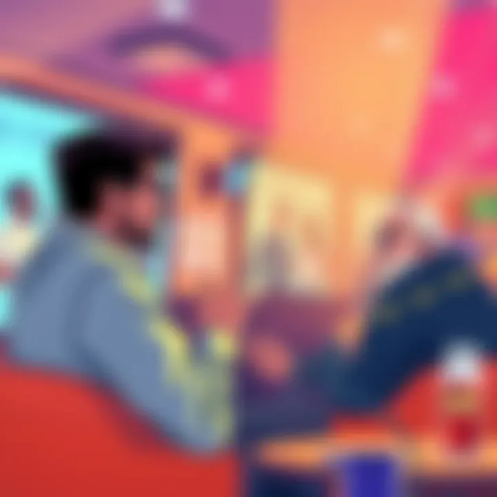 An illustration capturing the essence of a dynamic live chat session