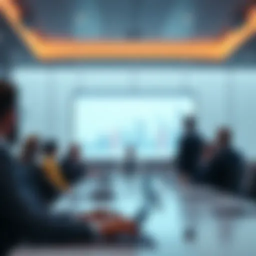 The Independent Director of HBAR speaks about future plans in a meeting room with a presentation.