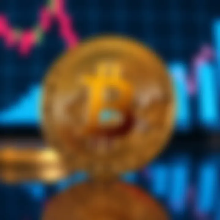 HBAR Cryptocurrency Value Analysis A close-up view of HBAR cryptocurrency logo with a chart showing upward trends in the background, symbolizing market potential.