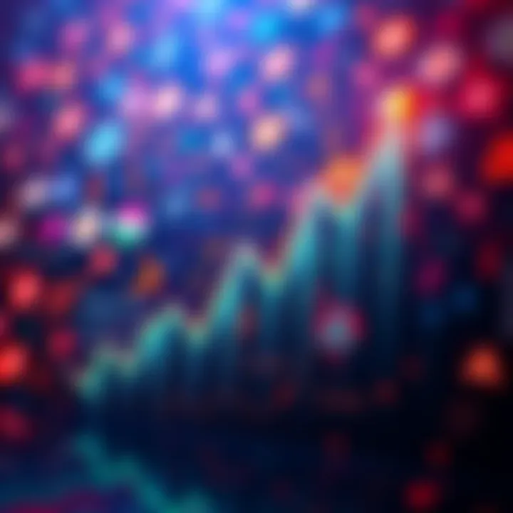 A graph showing the upward trend of HBAR ETF in the crypto market, with a background of digital currency symbols.