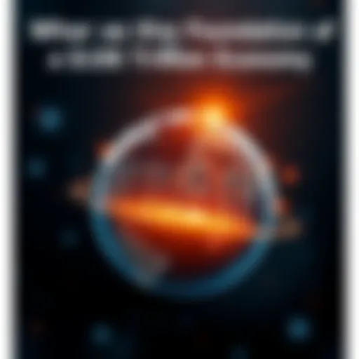 A digital representation of HBAR symbol emerging from a globe, symbolizing global finance and technology growth.