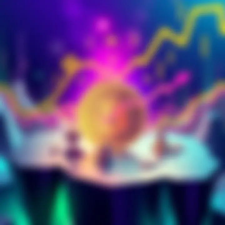 HBAR price stability illustration Visual representation of HBAR cryptocurrency with symbols of stability and growth, emphasizing a stable market environment.