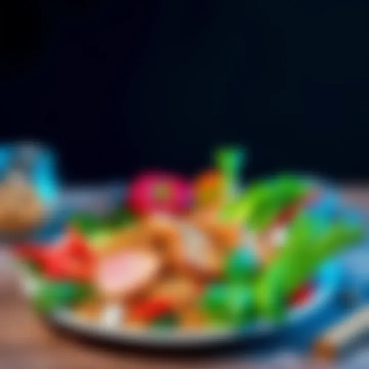 A colorful plate filled with fresh vegetables, lean protein, and whole grains, representing a healthy eating lifestyle.
