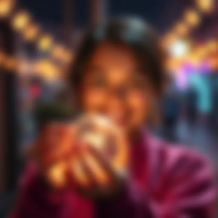 A person smiling while holding a favorite object that represents a special part of their life.