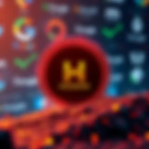 Hedera logo with digital assets being tokenized and major company logos like Google in the background