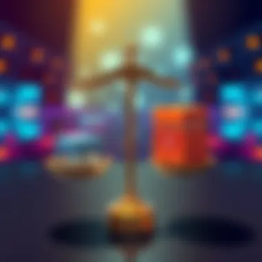 Illustration showing a scale balancing Hedera and Canton, highlighting adoption and engagement differences.