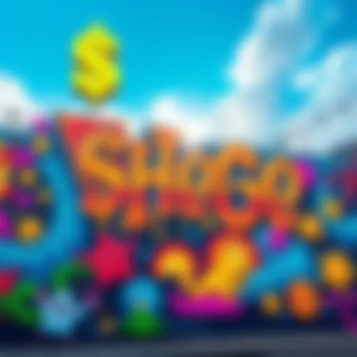 A colorful mural promoting $Hege, the first memecoin brandcoin, featuring vibrant art elements and community celebration themes.