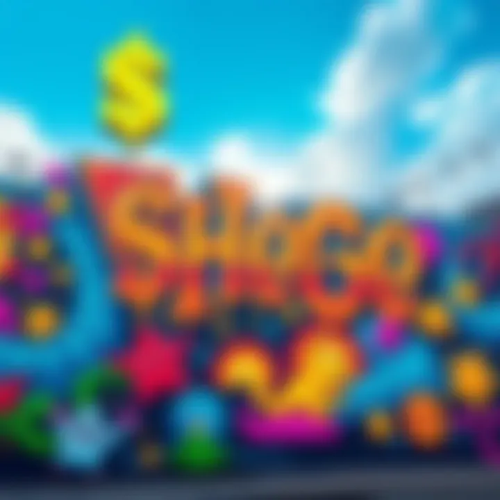 A colorful mural promoting $Hege, the first memecoin brandcoin, featuring vibrant art elements and community celebration themes.