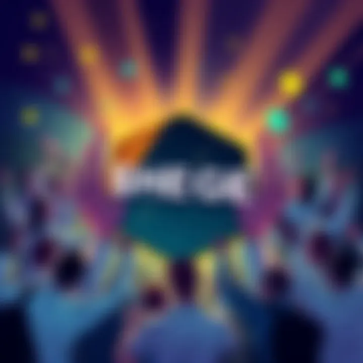 A vibrant illustration showing the $HEGE memecoin logo surrounded by enthusiastic people celebrating community growth and a new exchange listing.