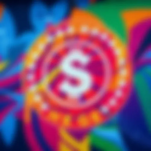 The $Hege logo displayed on a vibrant mural during a global tour promoting brandcoin status