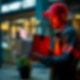 Higher Costs for Fewer Packages A delivery person holding fewer packages while looking at a bill showing higher costs, reflecting consumer concerns about pricing practices.