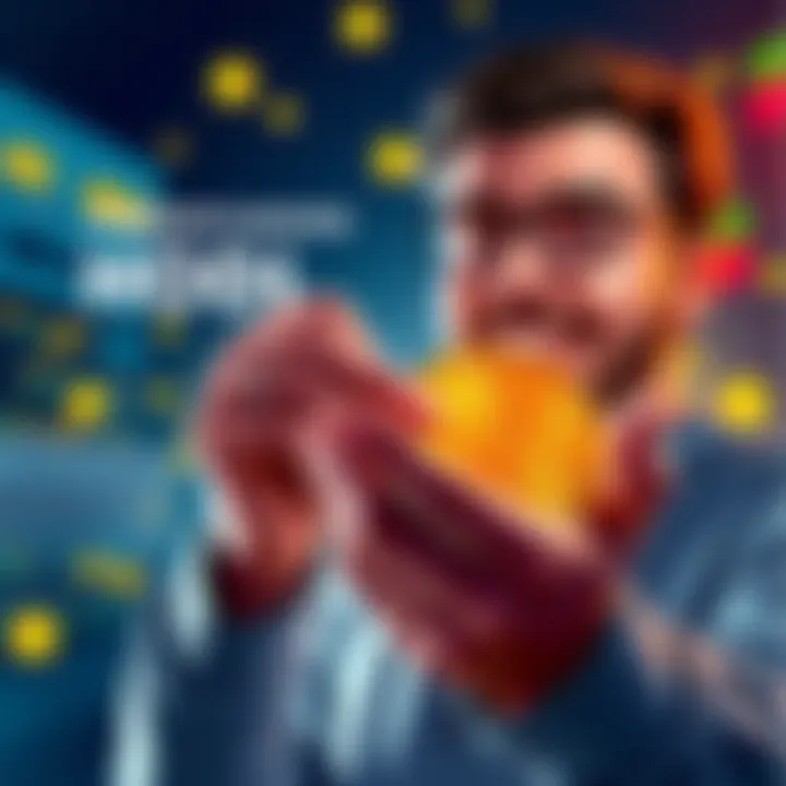 A person holding coins with a confident expression, symbolizing long-term investment and asset holding.