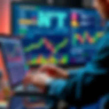Holding PAXG and XAUT on Nexo Person analyzing crypto holdings in PAX Gold and Tether Gold on Nexo with a laptop and charts in the background
