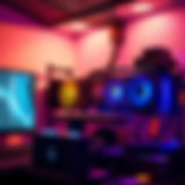 A setup of a homemade mining rig with multiple graphics cards and computer components for mining Monero.