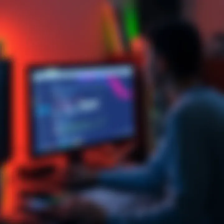 A person setting up a homelab with a computer screen showing ZimaOS interface