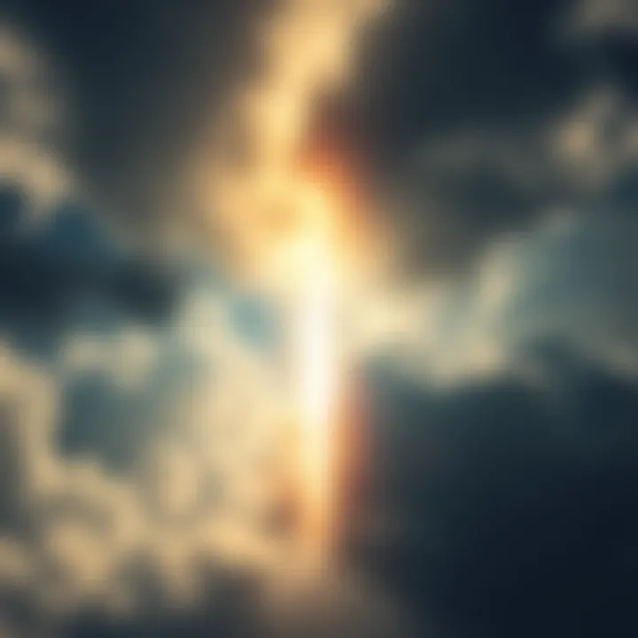 A visual representation of a bright light breaking through dark clouds, symbolizing hope for VRA's revival.