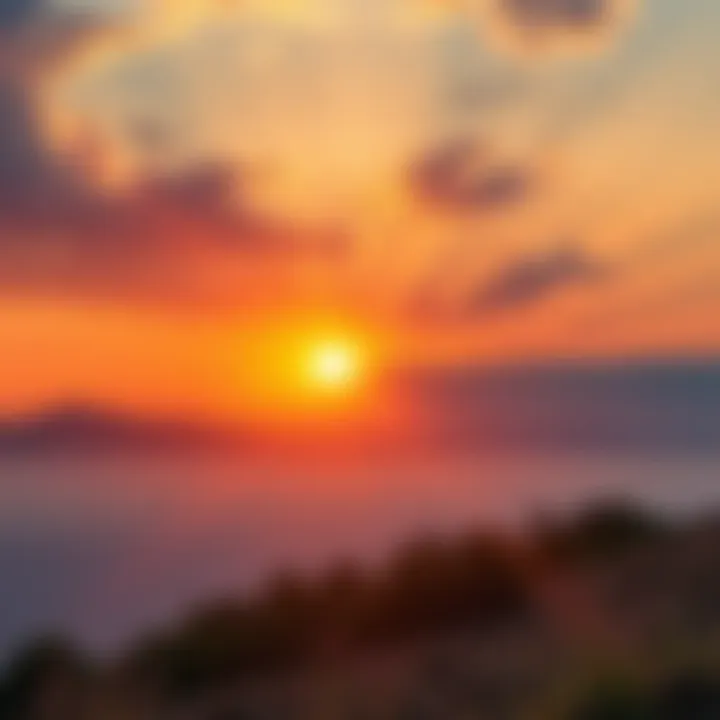 A radiant sunrise symbolizing hope and renewal A vibrant sunrise over a tranquil landscape, representing optimism in challenging times