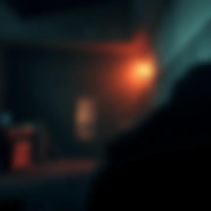 A dark and eerie game environment with fading light and unsettling shadows, depicting a scene that once thrilled players.