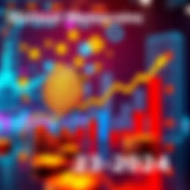 A visual representation of popular memecoins with rising graphs and trending symbols, showcasing their growth in the crypto market.