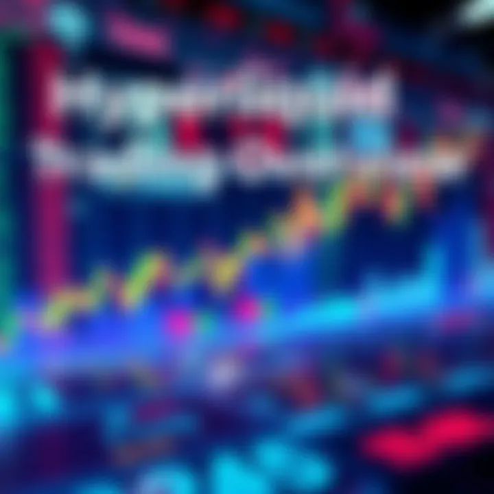 A graphical representation showing trading volume and revenue trends for Hyperliquid ($HYPE) with charts and numbers in the background.
