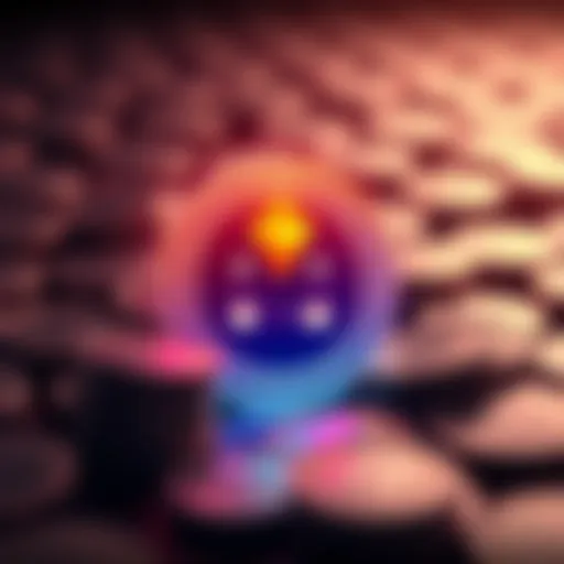 A graphic representation of the ICP cryptocurrency symbol with digital coins in the background, reflecting its potential in the crypto market.