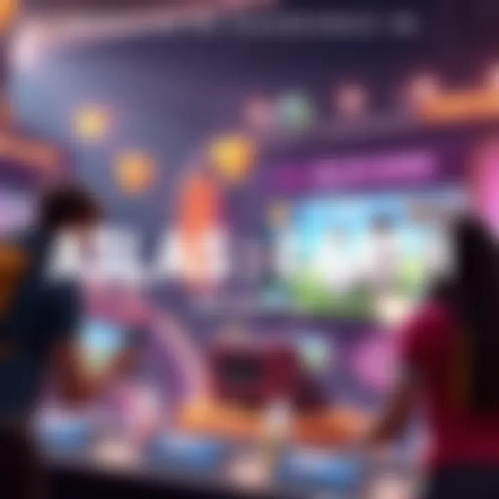 A visual of players engaging with ads in ATLAS:EARTH, showing elements of the game and rewards system in action