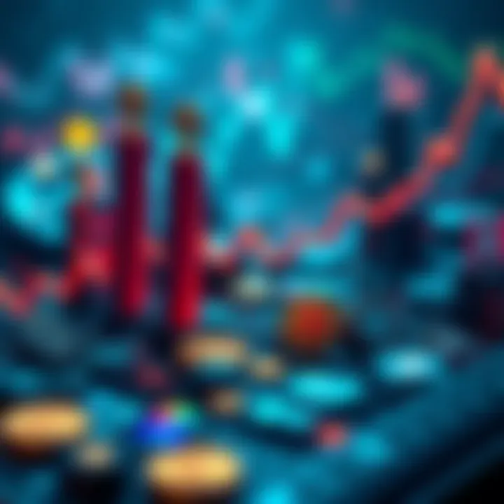 A visual representation of the impact of inflation on the cryptocurrency market, featuring upward trends and digital currency symbols.