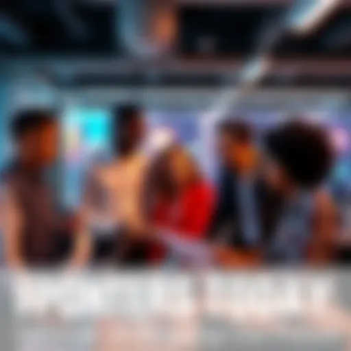 A group of diverse innovators brainstorming in a modern office setting, showcasing collaboration and creativity in various industries.