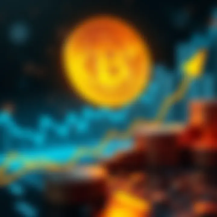 Graph showing the transition of investment from gold ETFs to Bitcoin ETFs with arrows indicating movement.