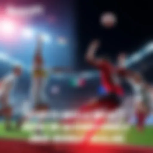 A collage of various international sports events with athletes from around the world competing.