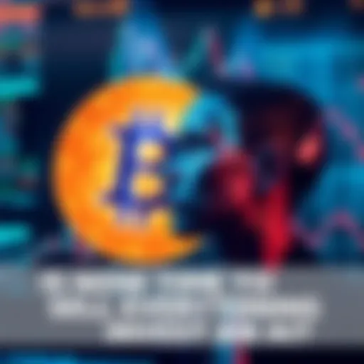 A person considering selling stocks to invest in AI, with a Bitcoin logo in the background