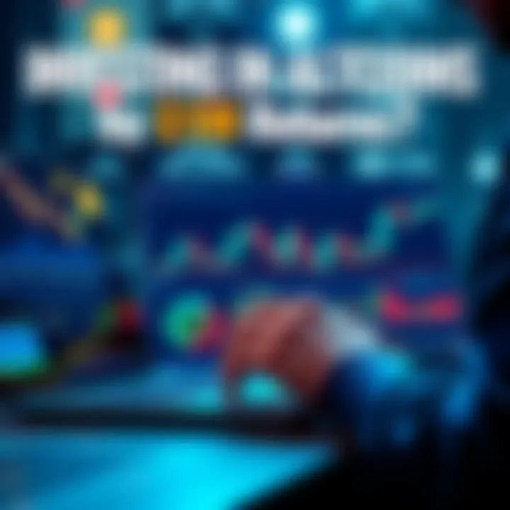 A person analyzing charts and graphs on a laptop, with altcoin logos displayed, representing investment strategies in small cap cryptocurrencies.